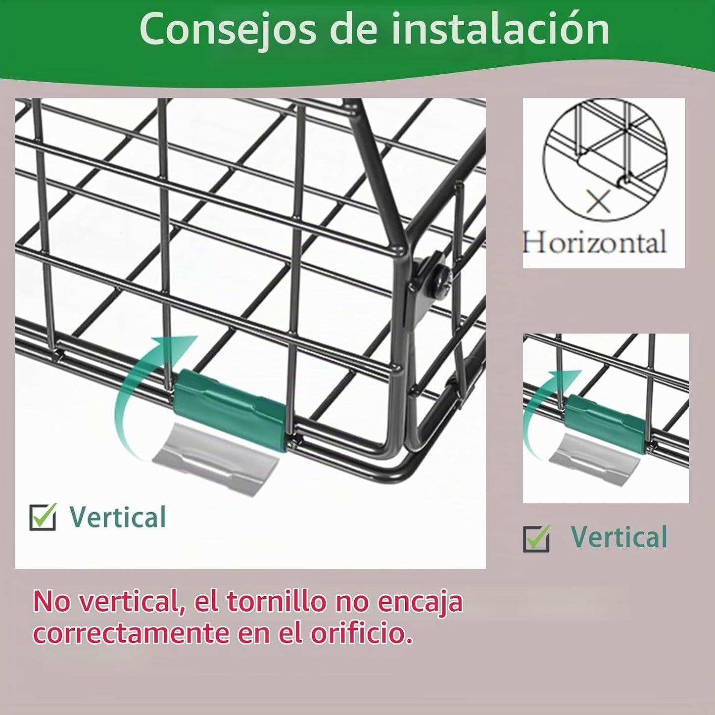 Jakyitvi - Paquete de 6 cestas apilables de alambre para despensa,...