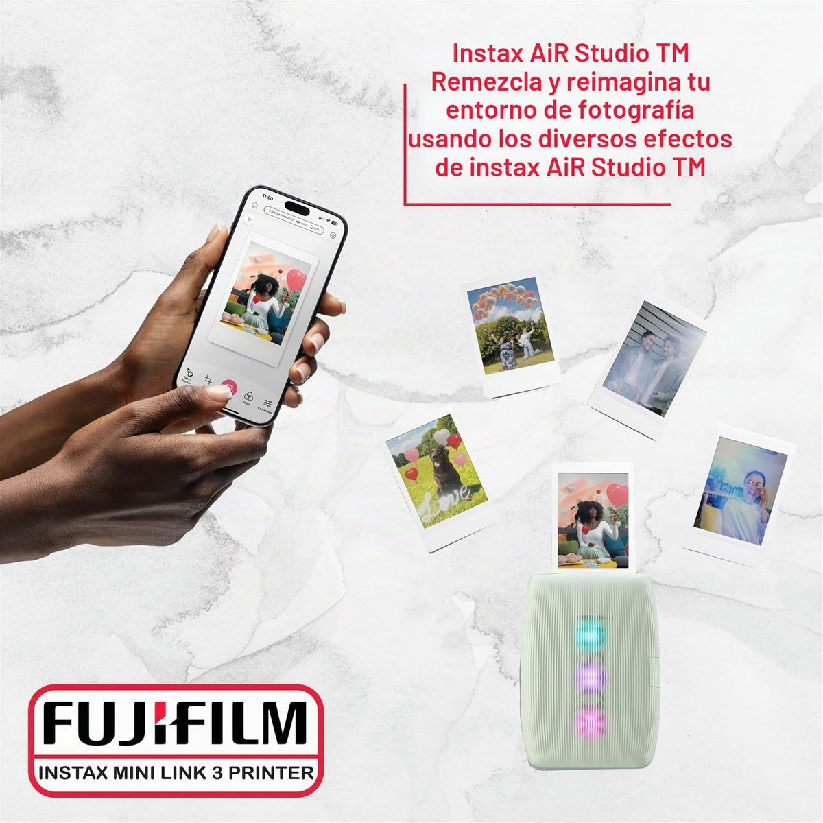 Fujifilm Instax Mini Link 3 - Paquete de impresora Instax Mini Film...