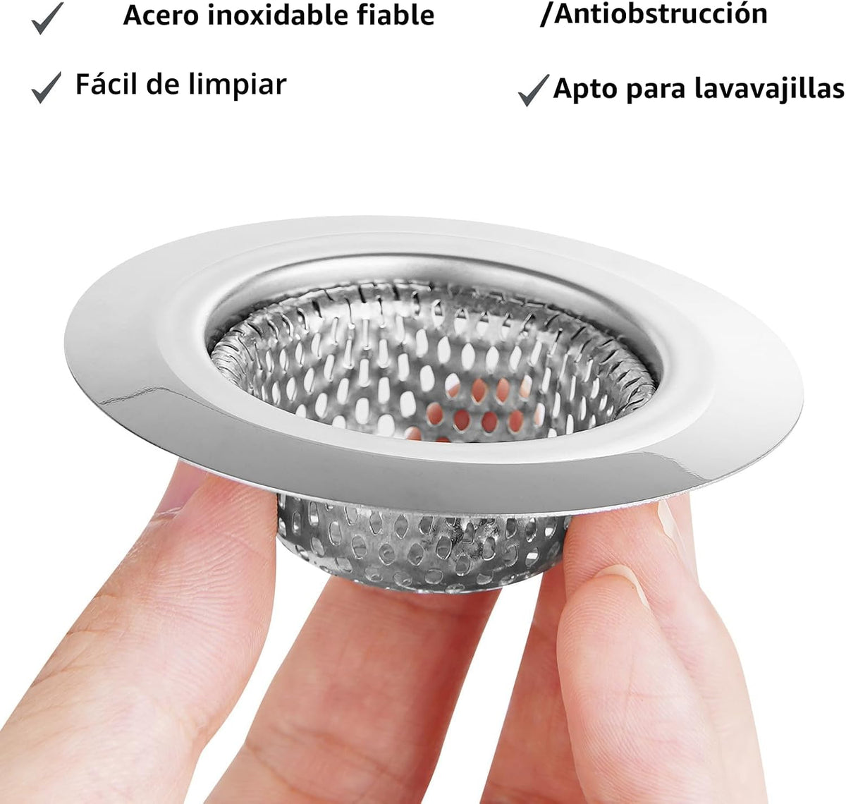 Ohtomber Colador de drenaje de bañera de acero inoxidable de 2.79 p...
