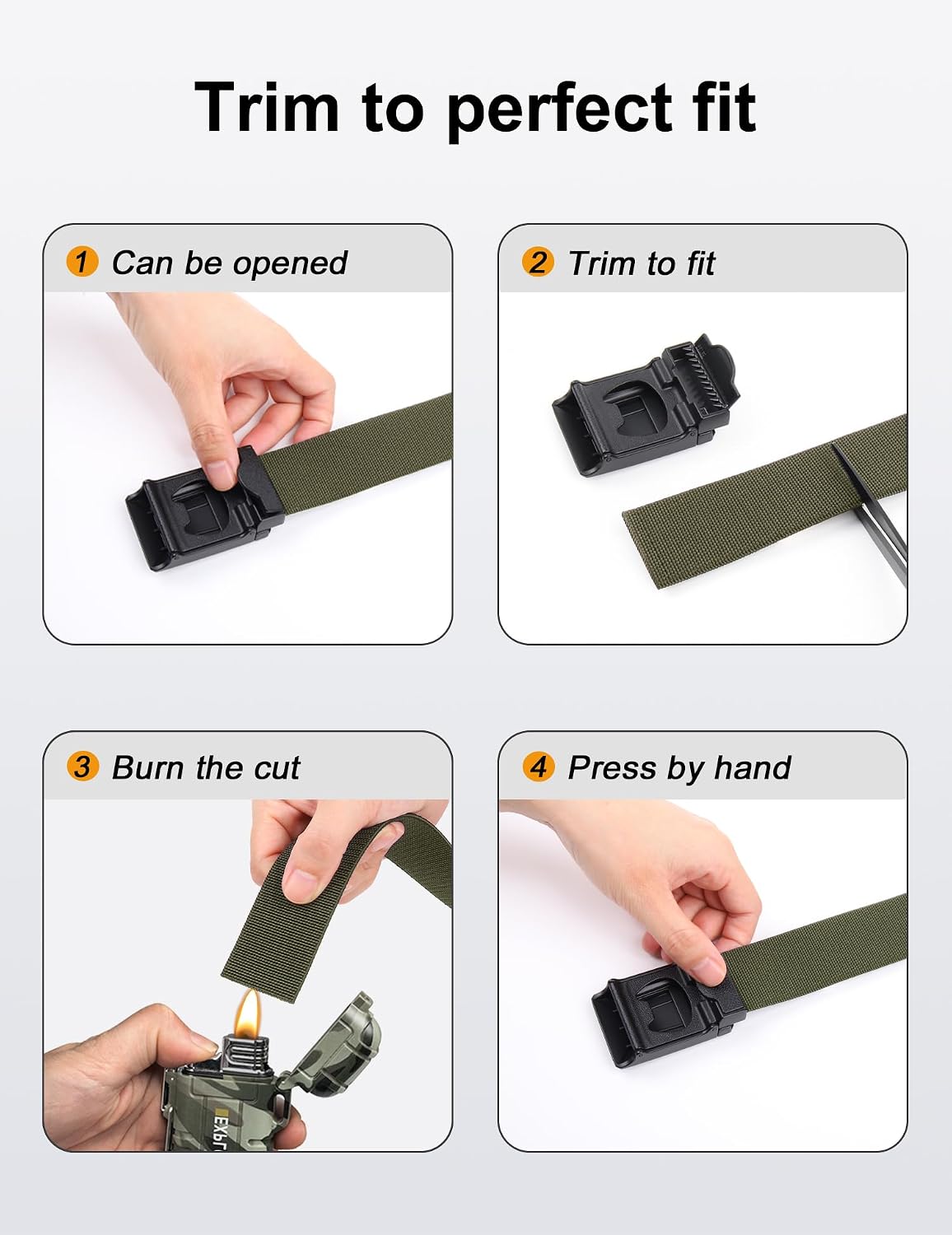 JUKMO - Cinturón táctico elástico para hombres, cinturón rigger mil...