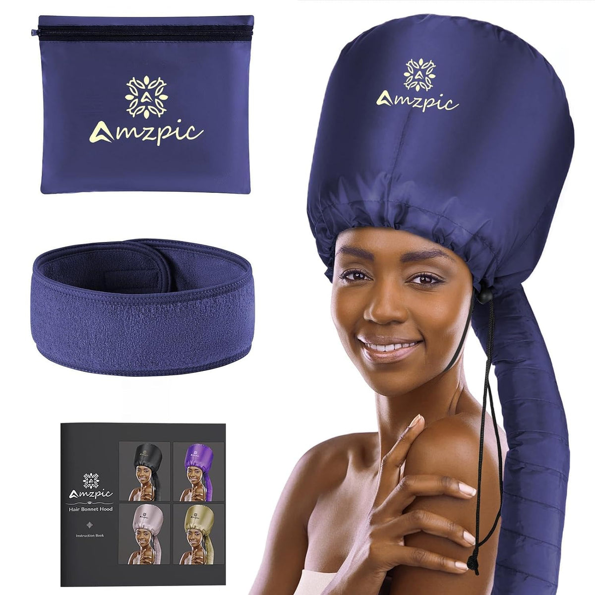 Accesorio para secador de pelo de capó, suave, ajustable, extra gra...