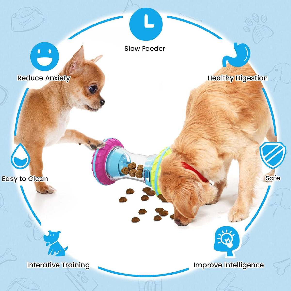 BoYoYo Juguetes interactivos para perros, rompecabezas para perros,...