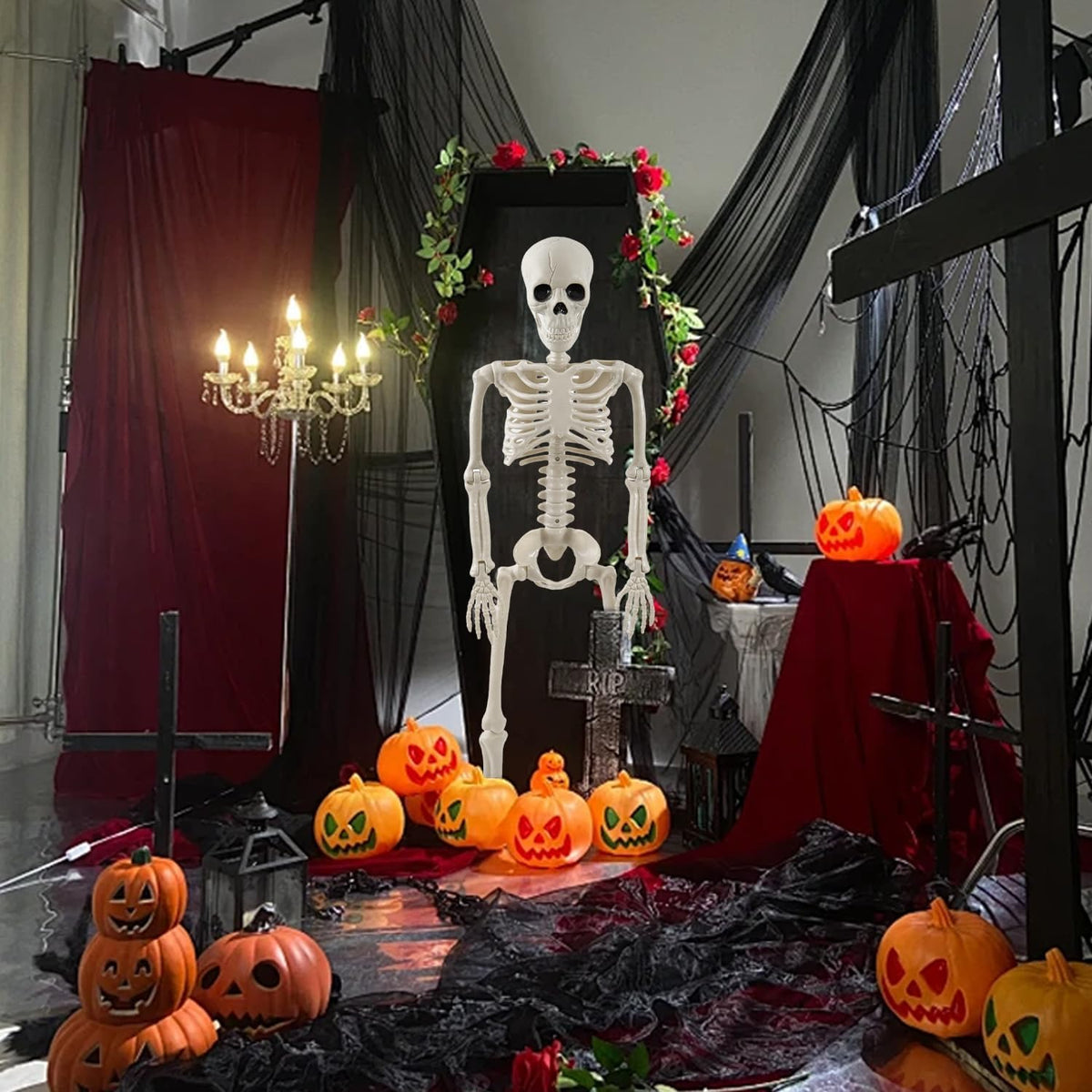 tkgpe - Decoraciones de Halloween para exteriores, paquete de 2 dec...
