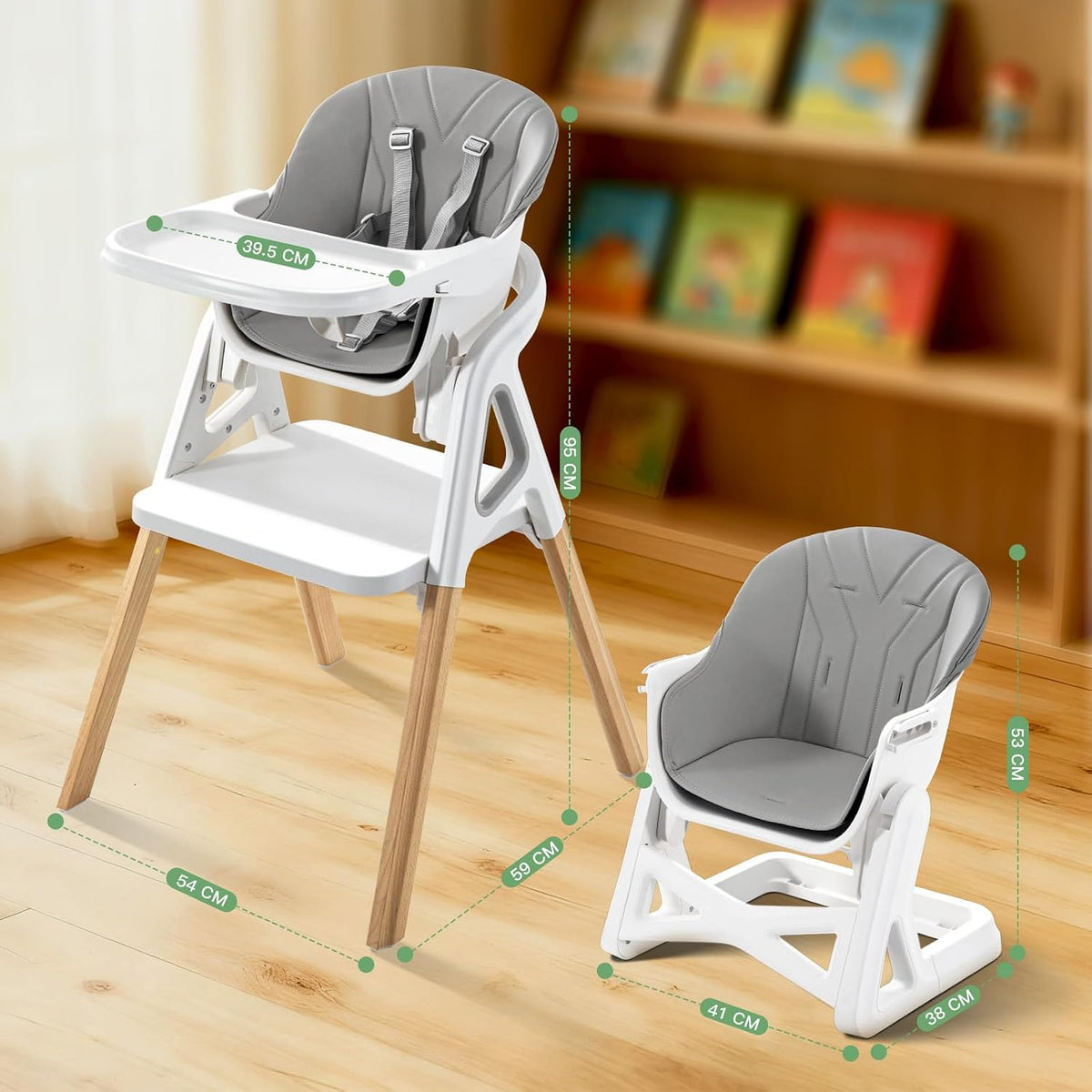 Silla alta para bebé, para bebés y niños pequeños, silla alta conve...