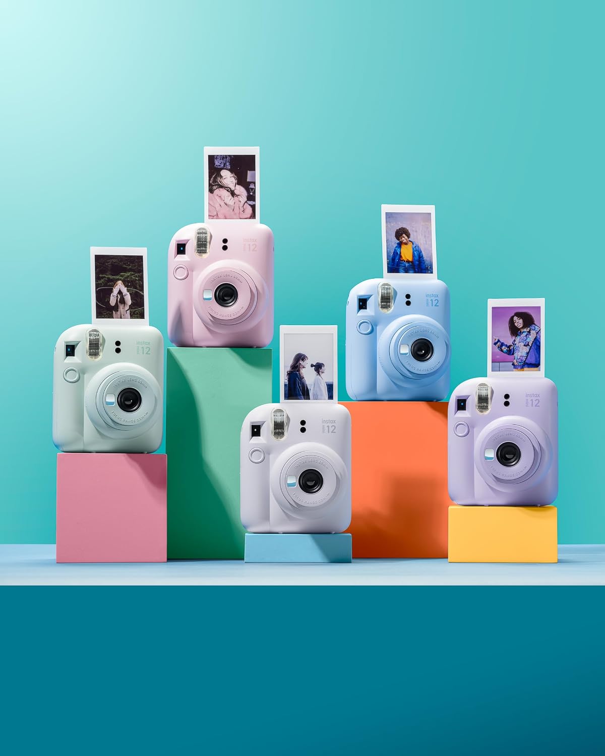 Cámara instax mini 12, Azul Pastel