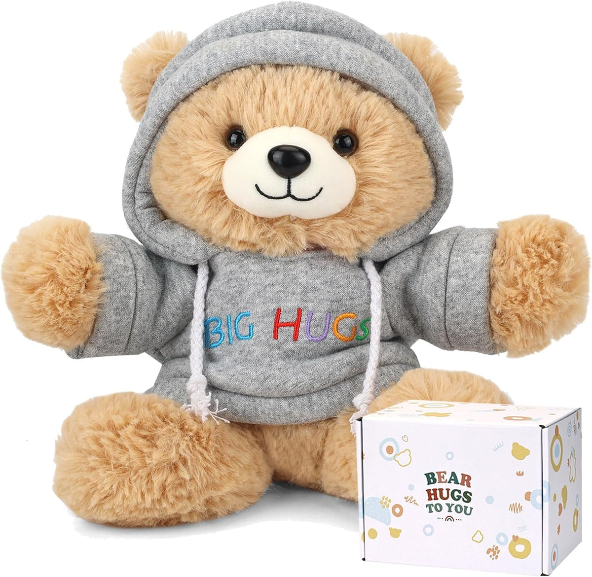 Osacoe Oso de peluche Big Hugs con caja de regalo, sudadera extraíb...