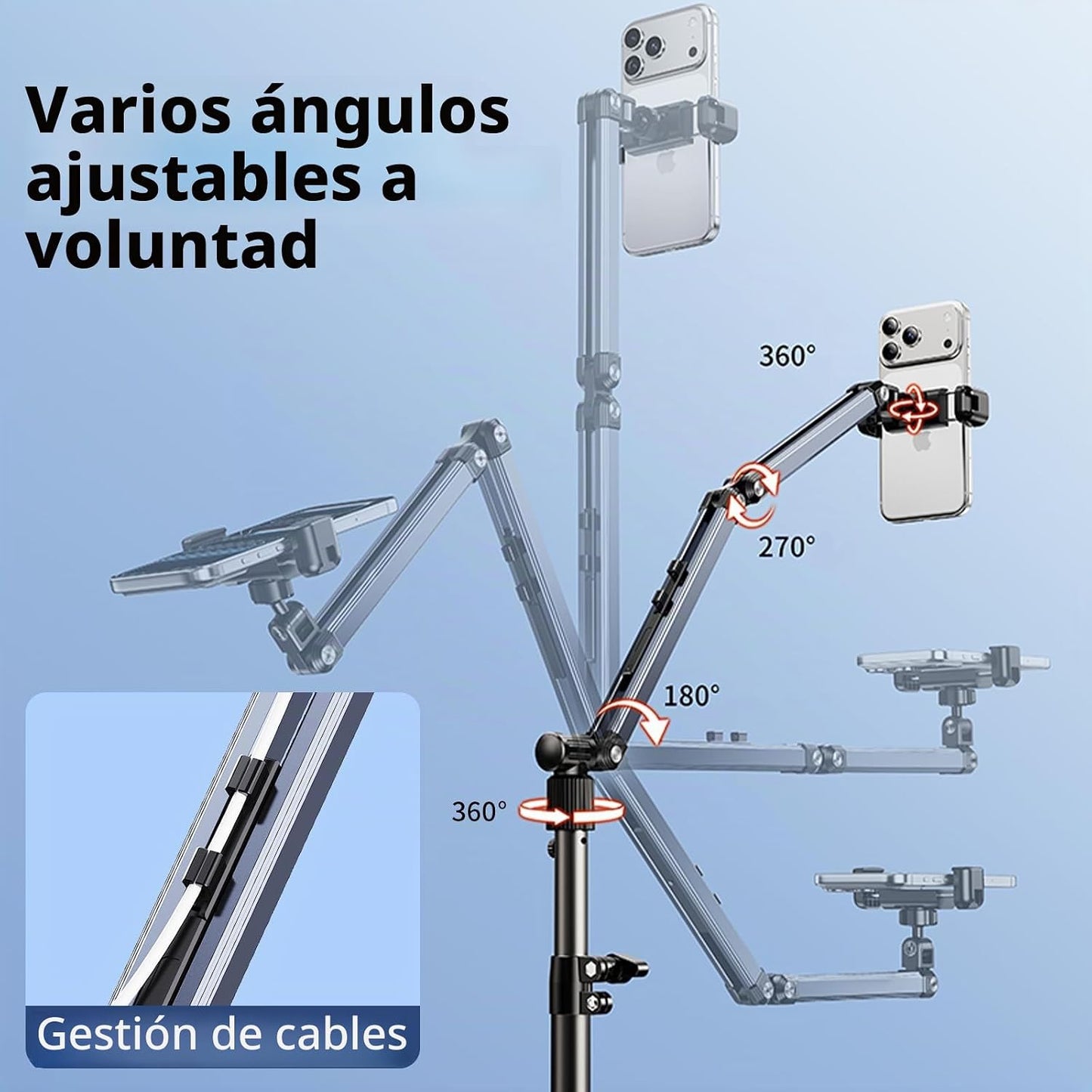 NIFBANG Soporte de trípode para teléfono para grabación de video co...