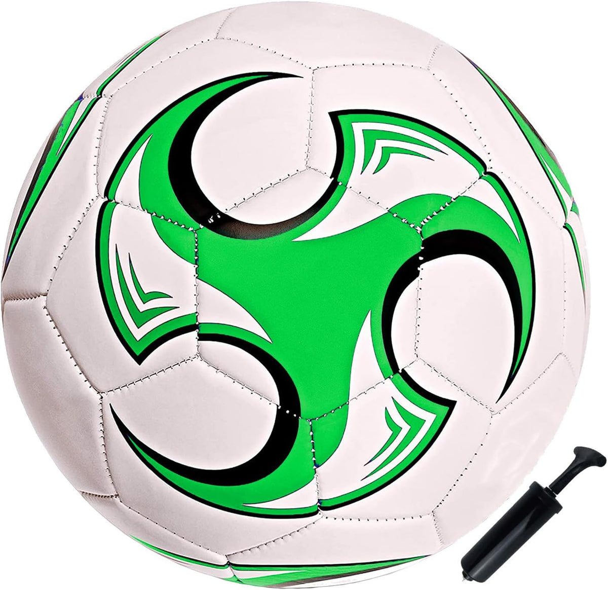 SPDTECH Balón de fútbol tamaño 3, 4, 5 con aguja de bomba, diseño a...