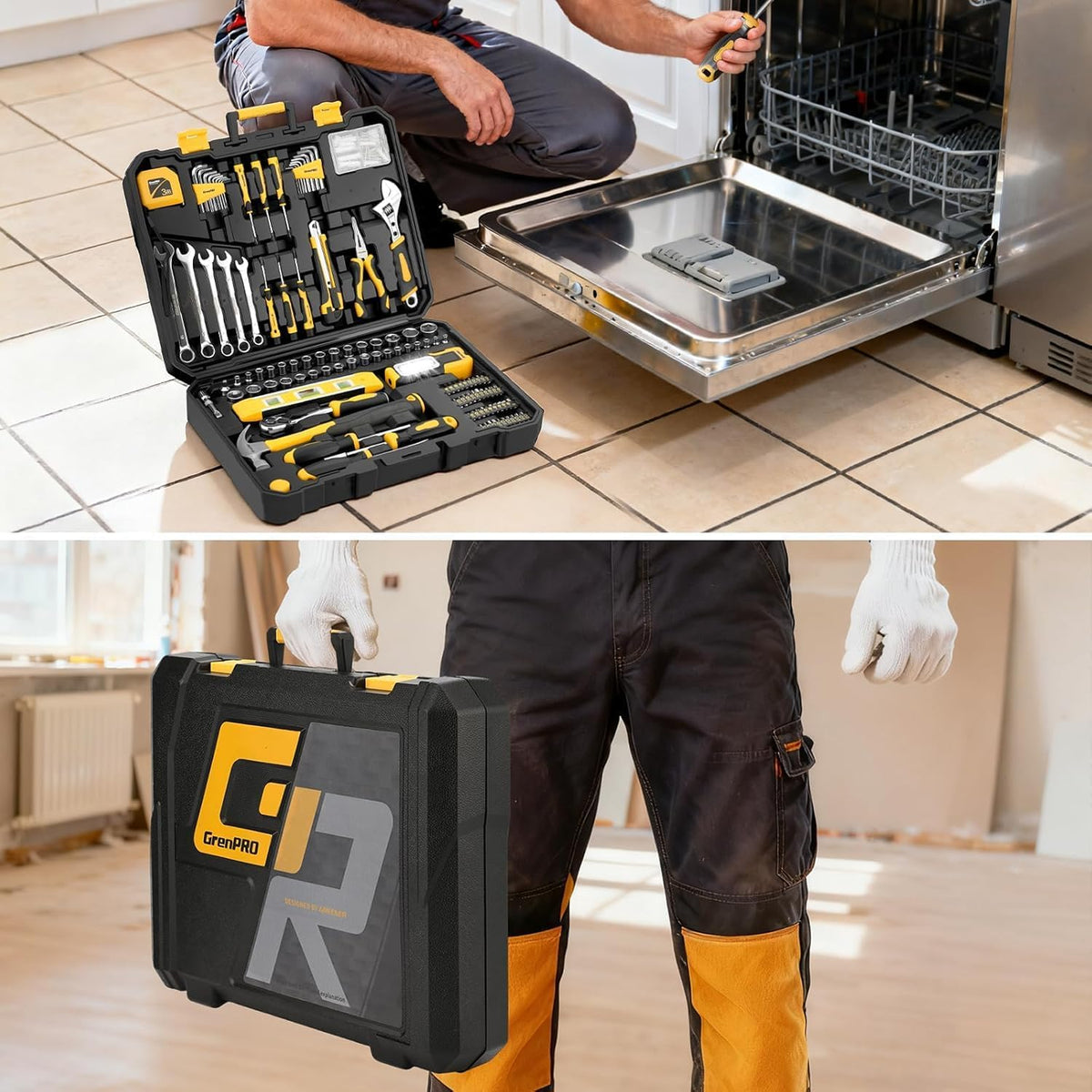 GRENPRO Set de herramientas de 219 piezas, kit de herramientas para...