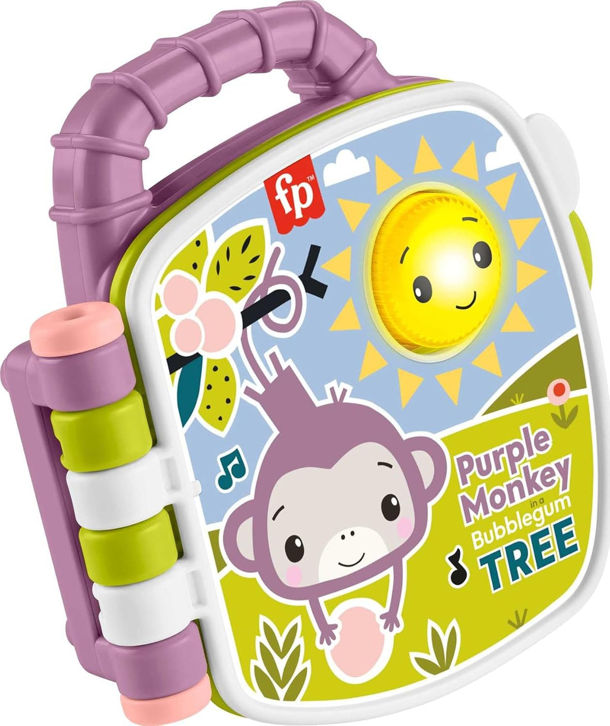Fisher-Price Libro de cuentos musical Purple Monkey | Juguete para...