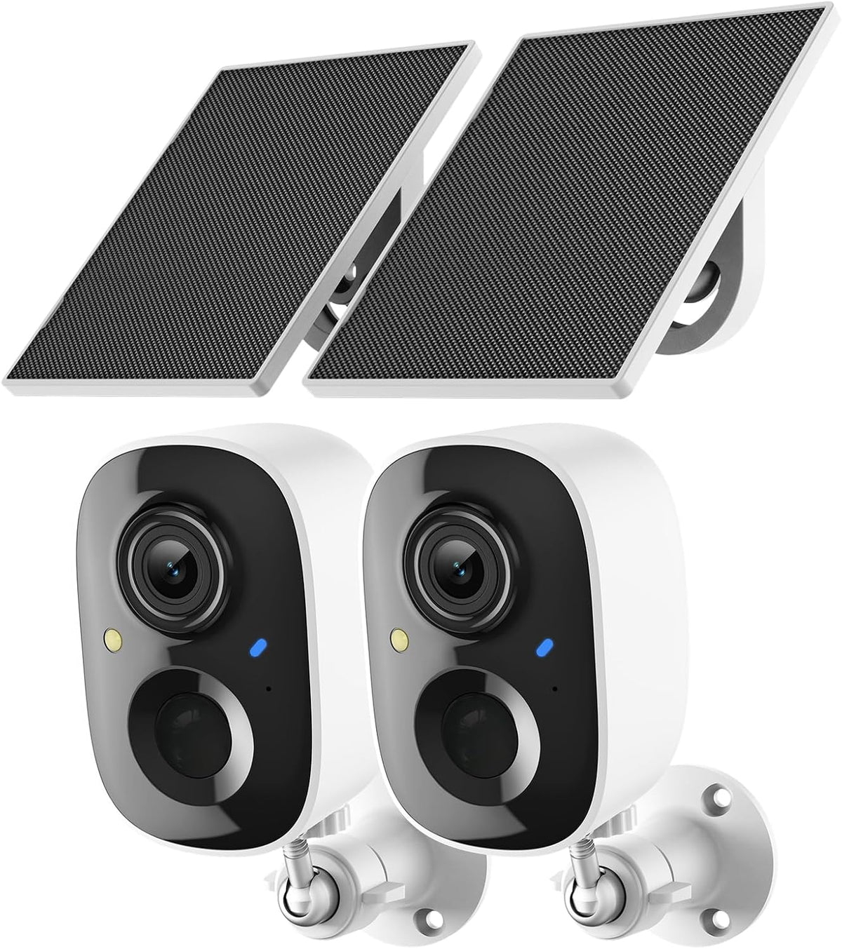 Fazoxo Cámara de seguridad 2K inalámbrica al aire libre, cámaras Wi...
