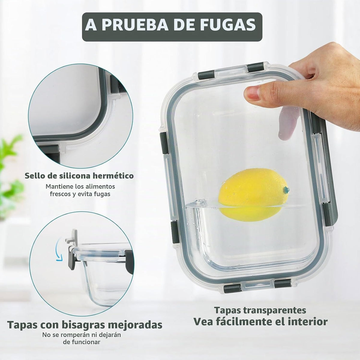 M MCIRCO Paquete de 10, recipientes de vidrio de 22 onzas para prep...