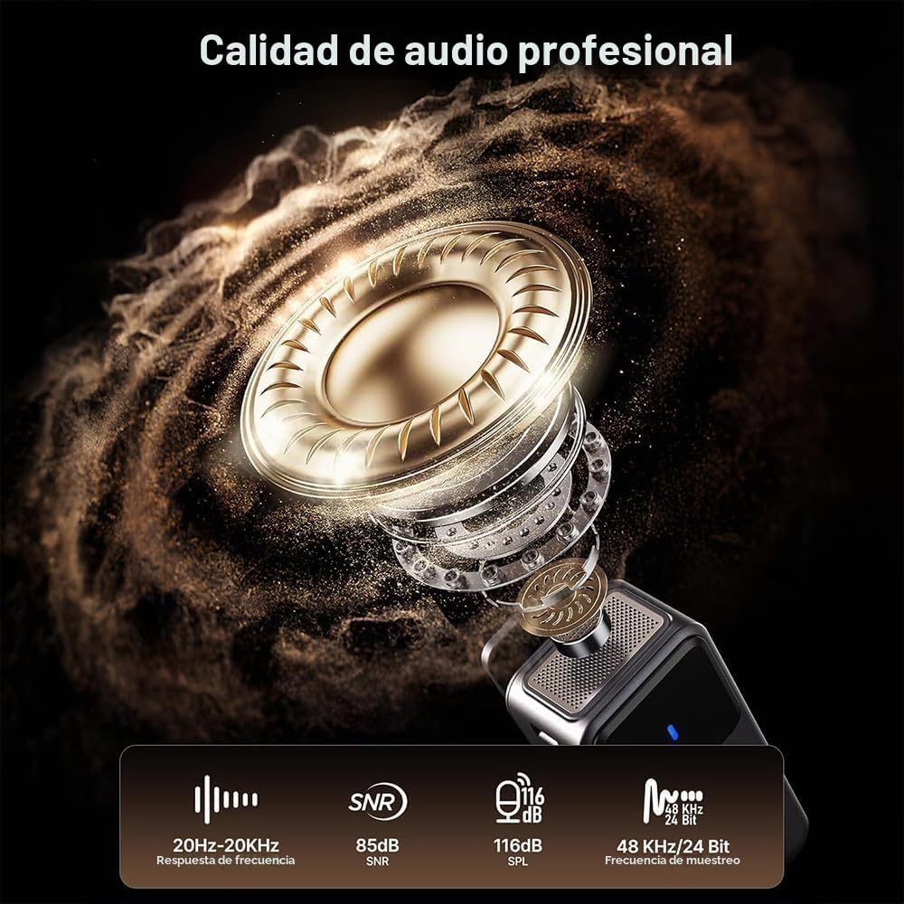 Saramonic Micrófono inalámbrico de aire para iPhone\/cámara\/Androi...