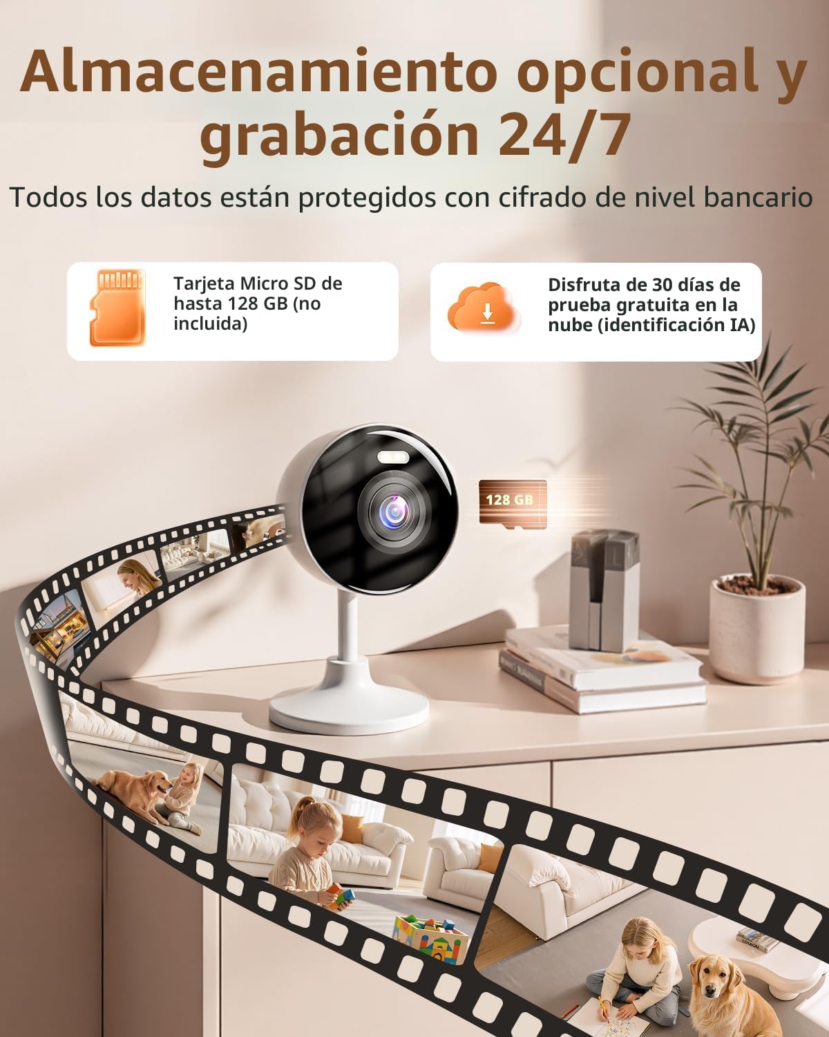 Cámaras 2K para seguridad del hogar, cámara de seguridad WiFi 5G y...