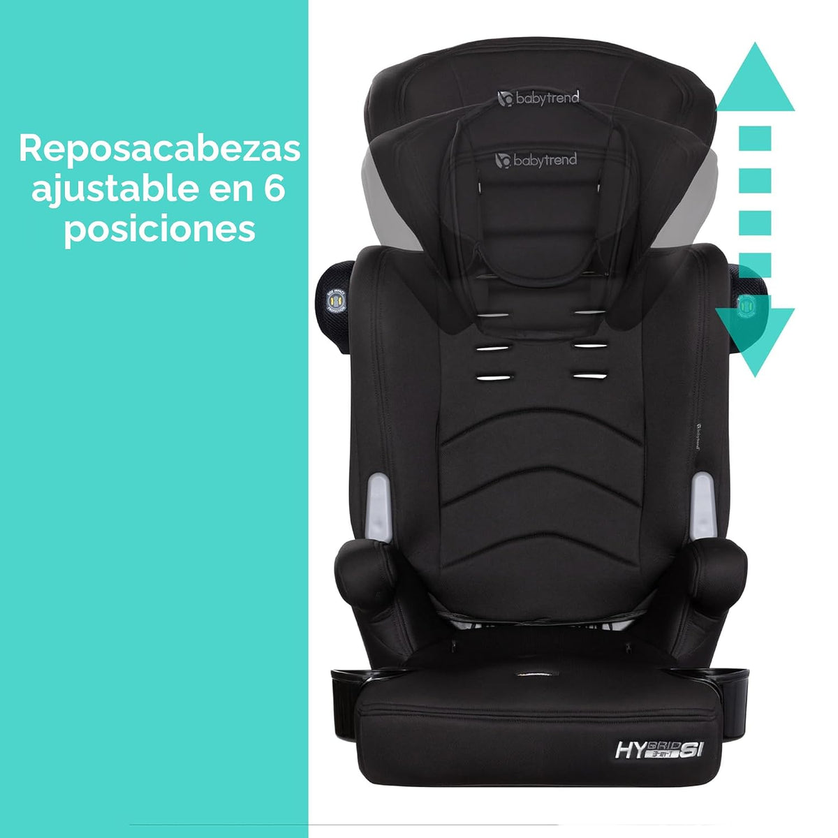 Baby Trend Hybrid SI - Asiento elevador combinado 3 en 1, Hoboken B...