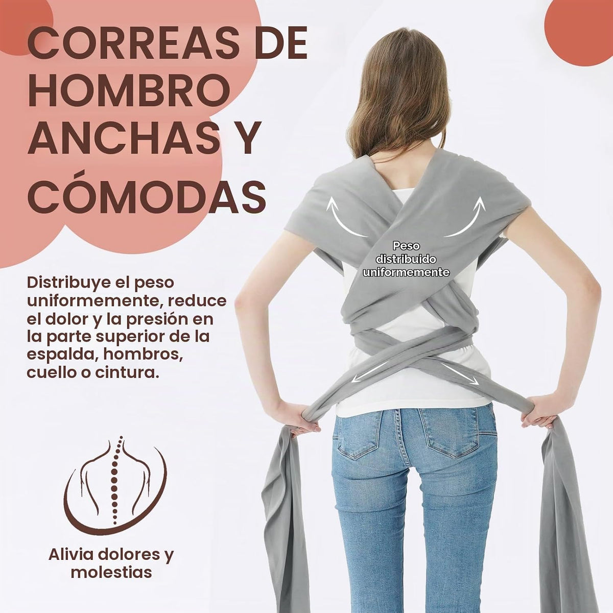 Acrabros Portabebés Envolvente, Portabebés Tipo Fular de Manos Libr...