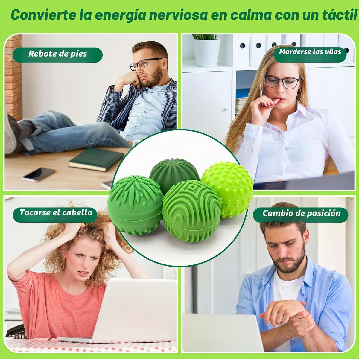Pelotas Magnéticas Fidget para Adultos y Adolescentes \u2013 4PCS J...