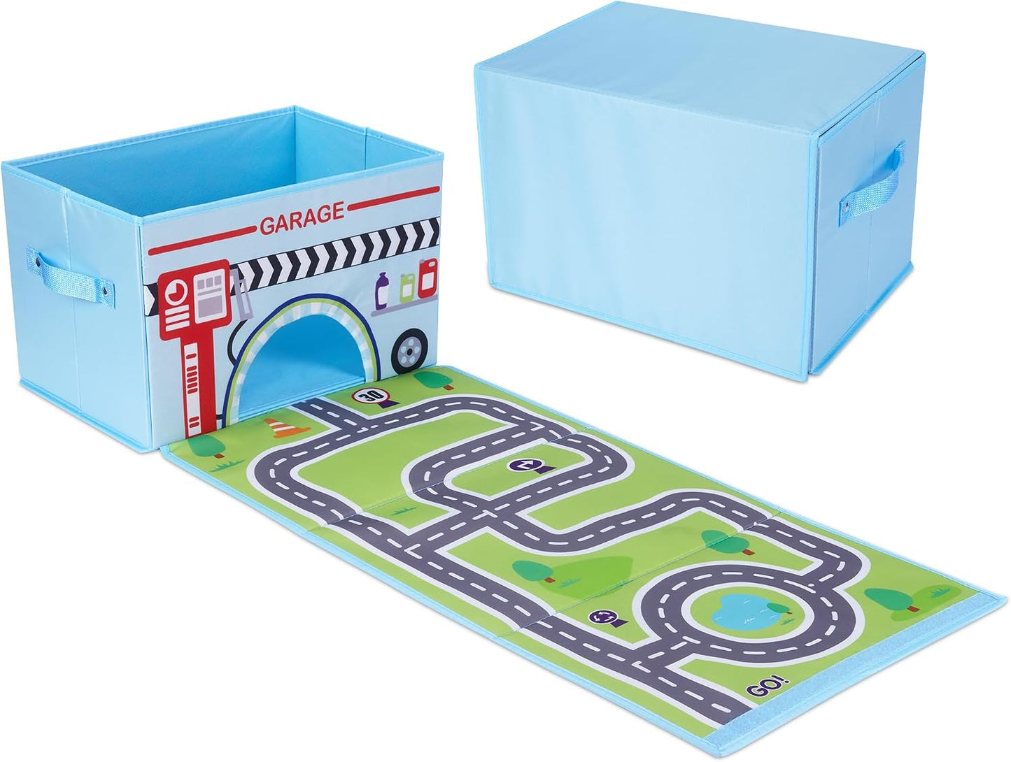 SAM AND MABEL Caja de coches de juguete para el garaje \u2013 Caja...