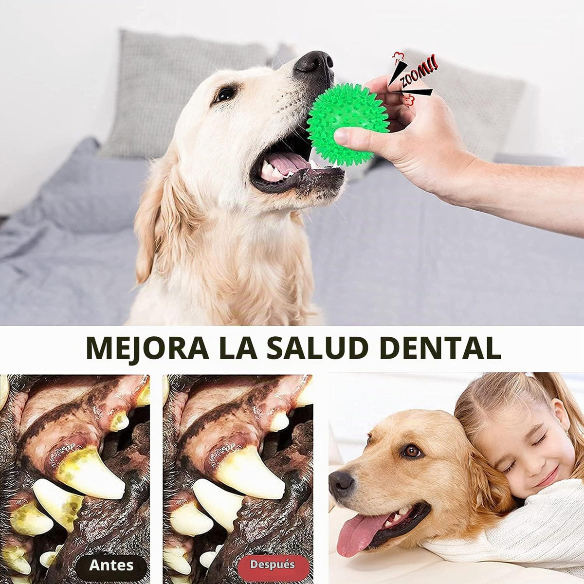 petizer Paquete de 6 pelotas de juguete para perros con sonido de 3...