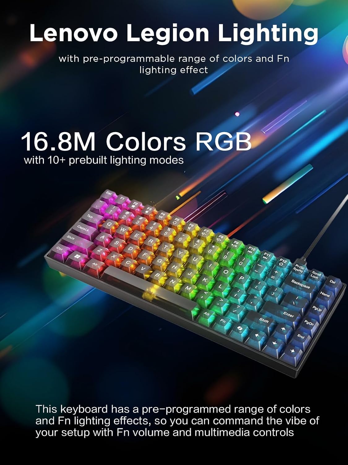 Lenovo Legion K510 Mini Pro - Teclado mecánico con cable para juego...