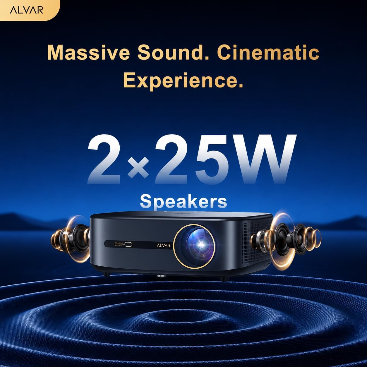 Proyector inteligente compatible con 4K actualizado Alvar con 2500...