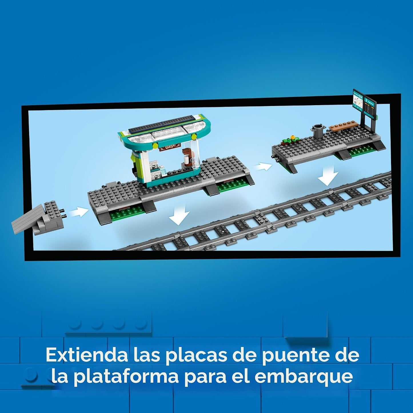 LEGO City Downtown Conjunto de Tranvía y Estación de Tren - Conjunt...