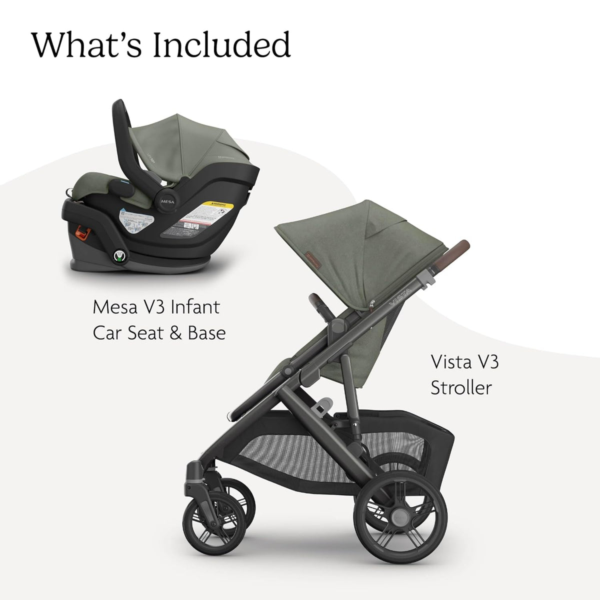 UPPAbaby Vista V3 Cochecito + Mesa V3 Sistema de viaje para asiento...