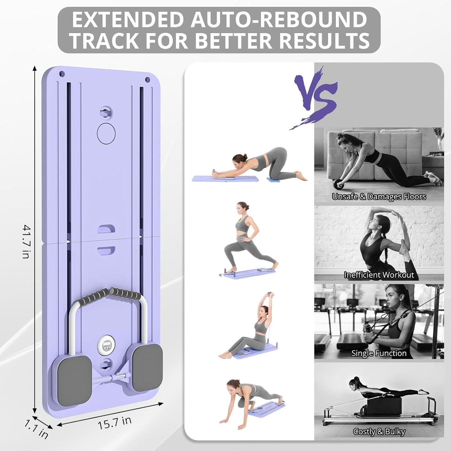 JANUA Tabla de Pilates - Juego de Pilates Reformer, Tabla de Pilate...