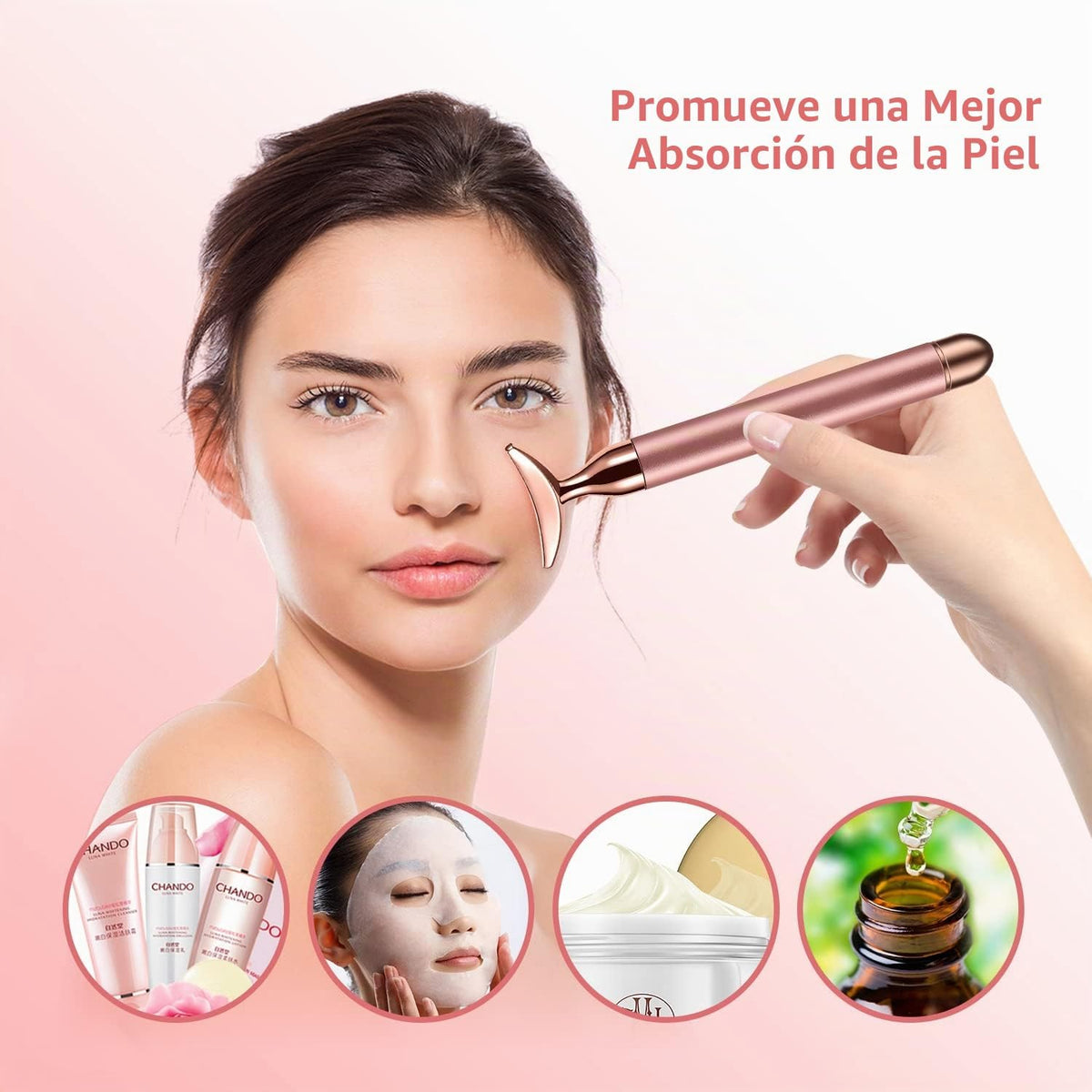 SSGP Masajeador facial eléctrico 2 en 1 con rodillo 3D y kit de for...