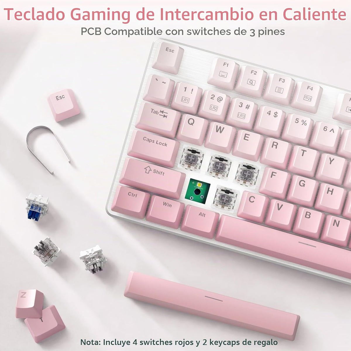 Redragon Teclado mecánico con cable K671GP | Teclado LED, 11 modos...