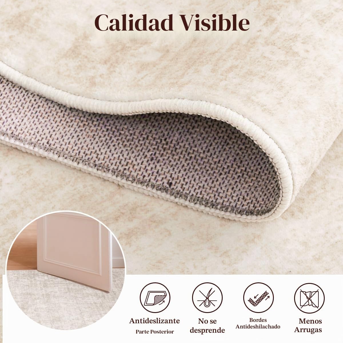 Homemate - Alfombra lavable de 8 x 10 pies, alfombras vintage para...