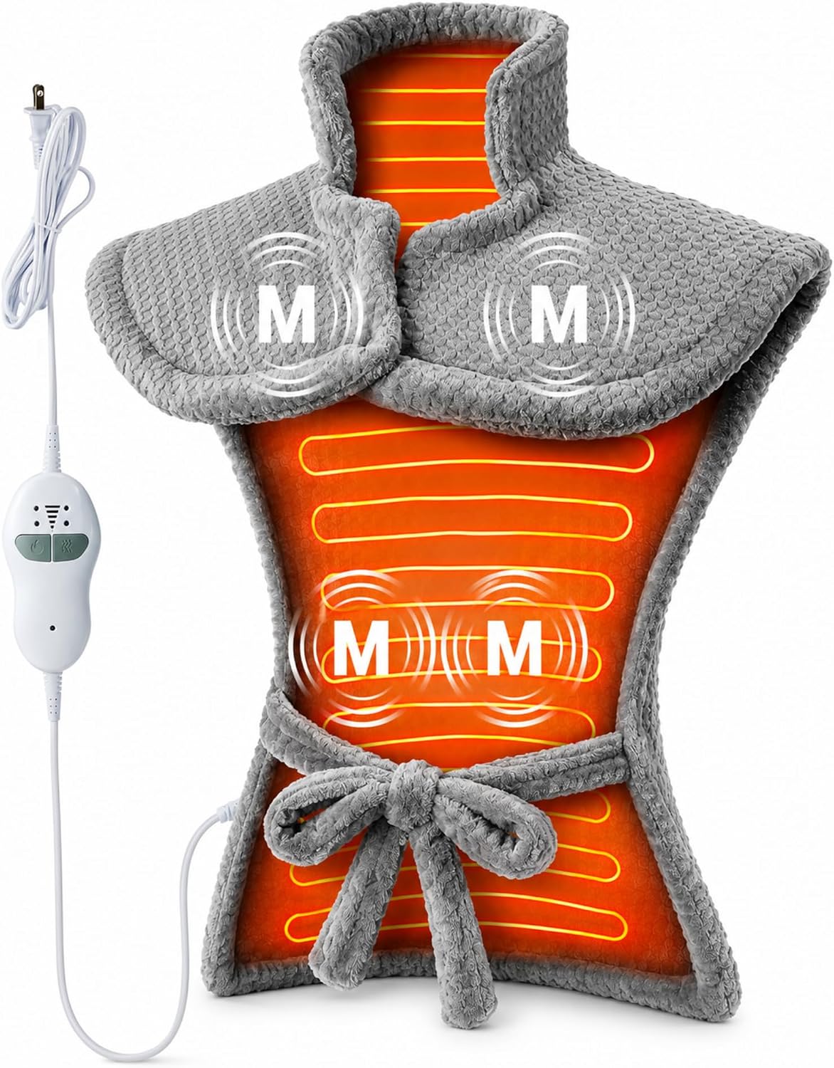 Almohadilla térmica vibratoria portátil Garvee para aliviar el dolo...