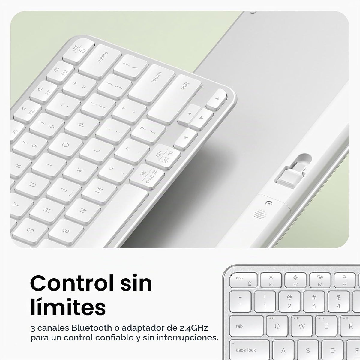 Satechi Slim EX1 Teclado Inalámbrico, Teclado Compacto para Mac, Wi...