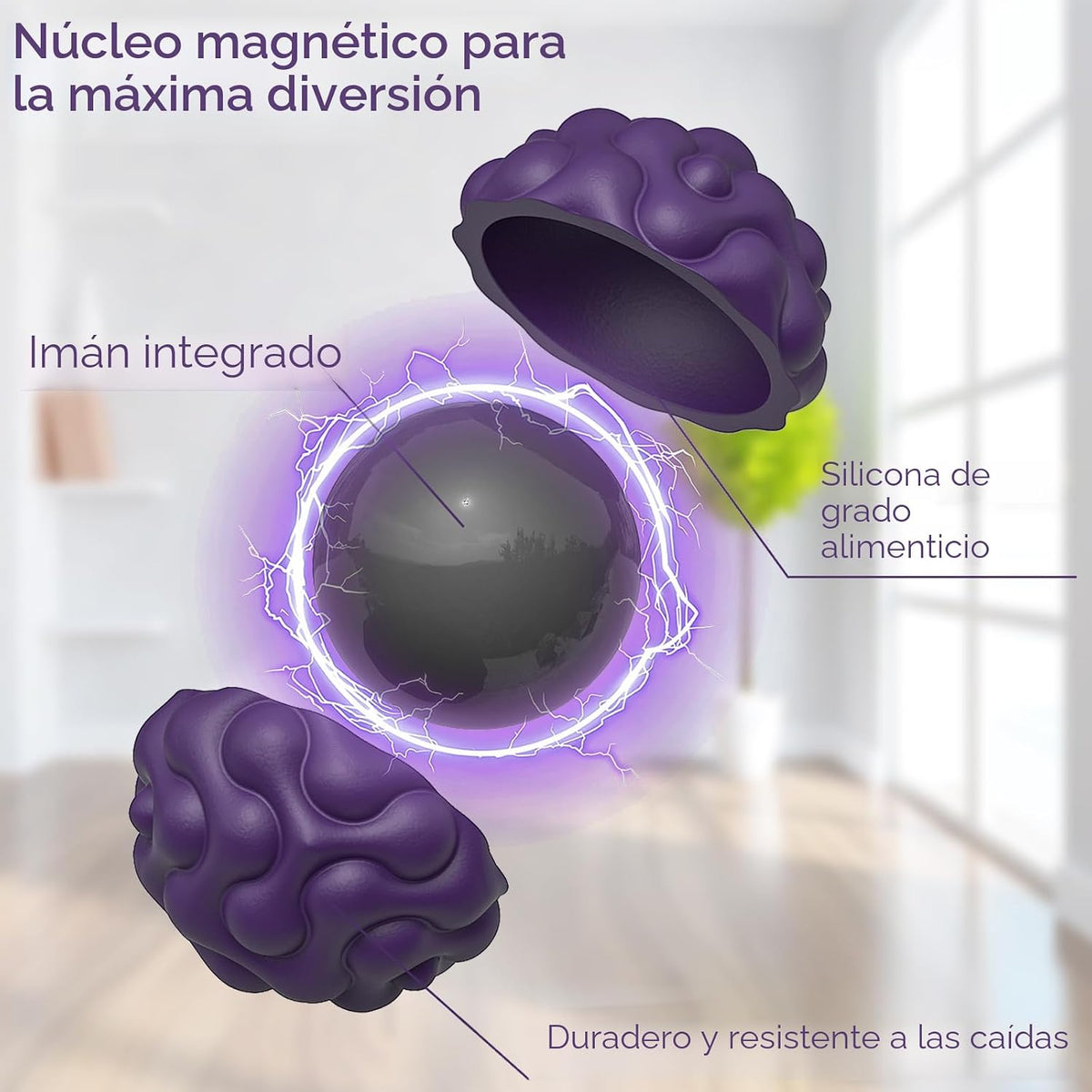 Bolas Magnéticas de Silicona, Juguetes para Personas Inquietas para...