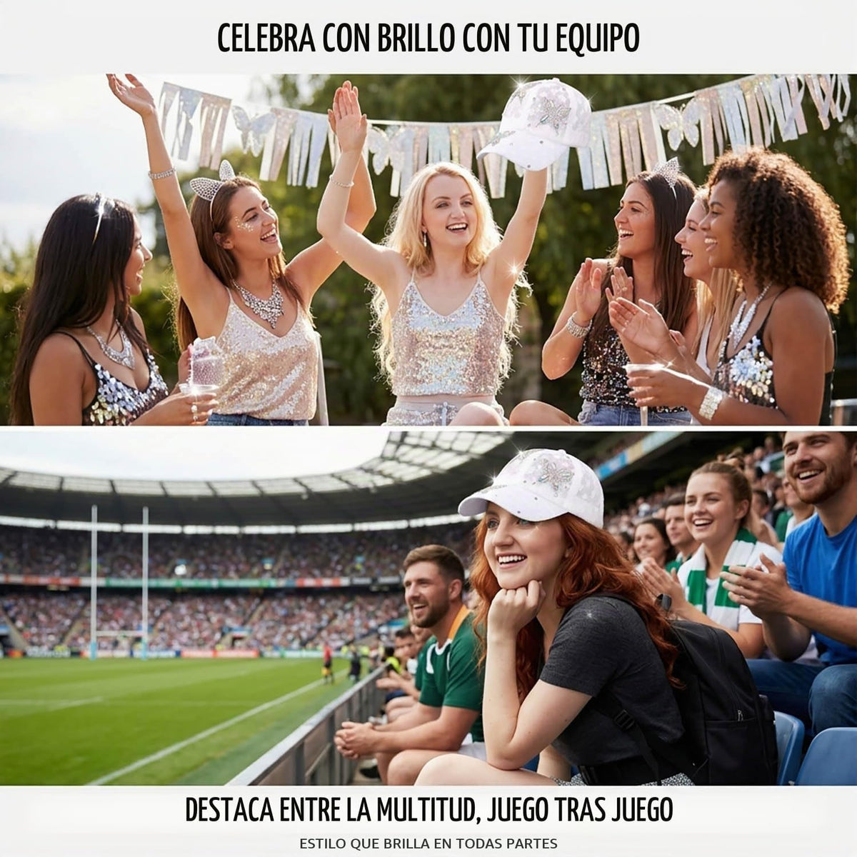Bling Bling - Gorra de béisbol con diseño de mariposa para mujer, d...