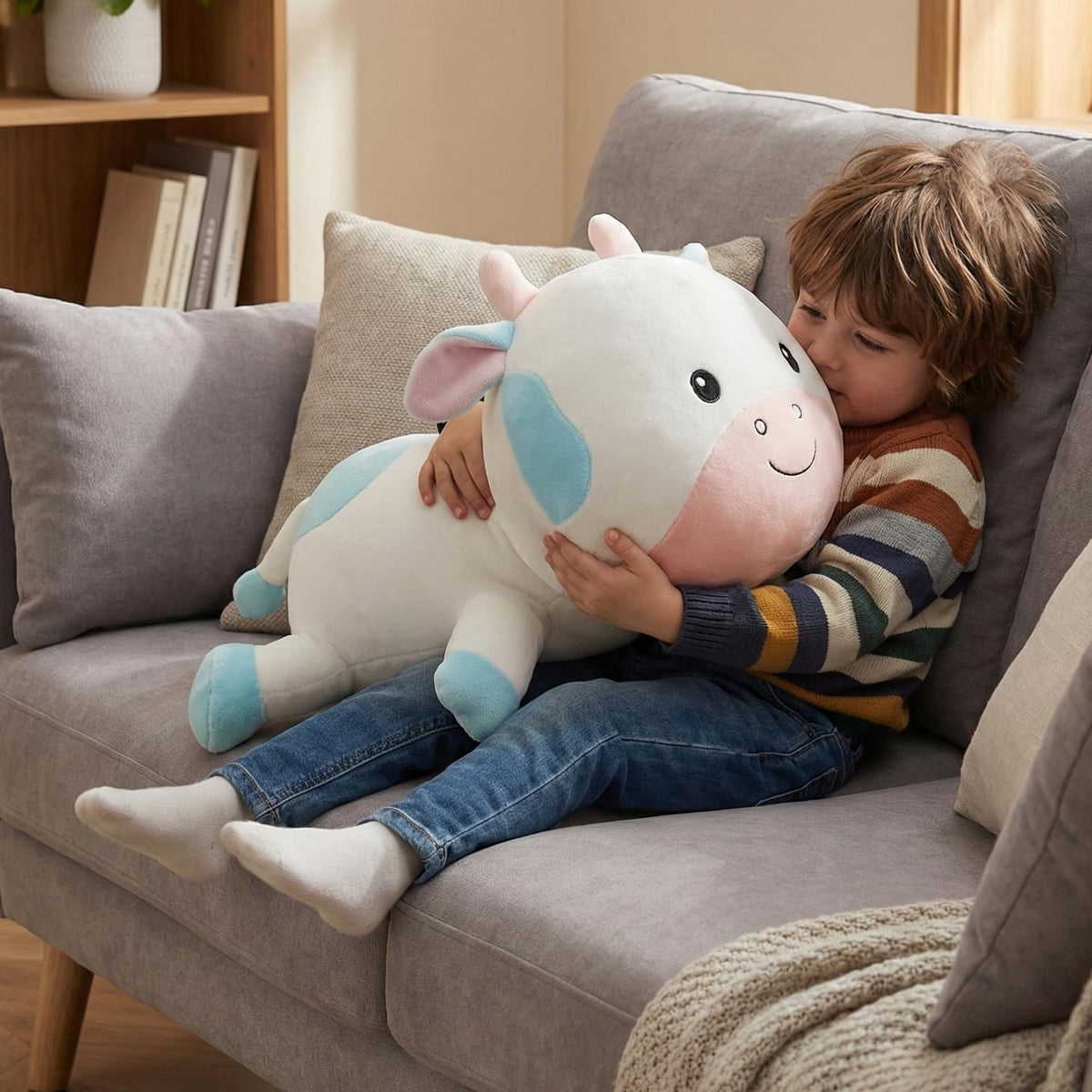 WEIGEDU - Juguete de peluche de vaca de peluche, 18.9 pulgadas | Al...