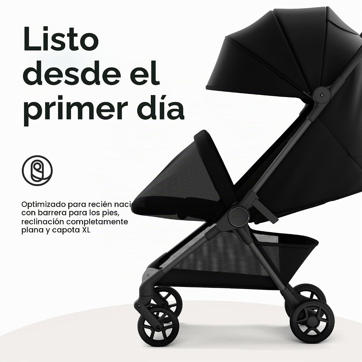 Mompush Nexis - Cochecito de viaje ligero de fibra de carbono, equi...