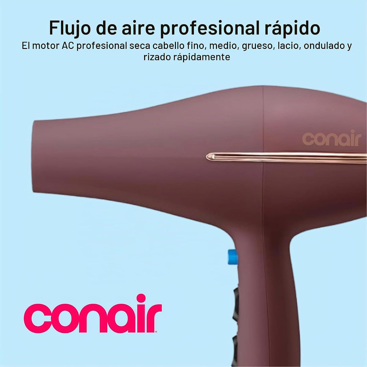 Conair Secador de pelo con difusor y concentrador, motor de CA de 1...
