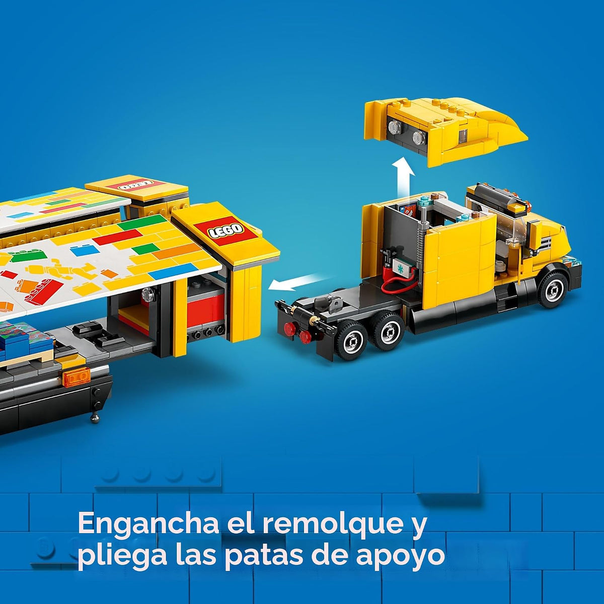 LEGO Camión de reparto amarillo de la ciudad, juguete de construcci...