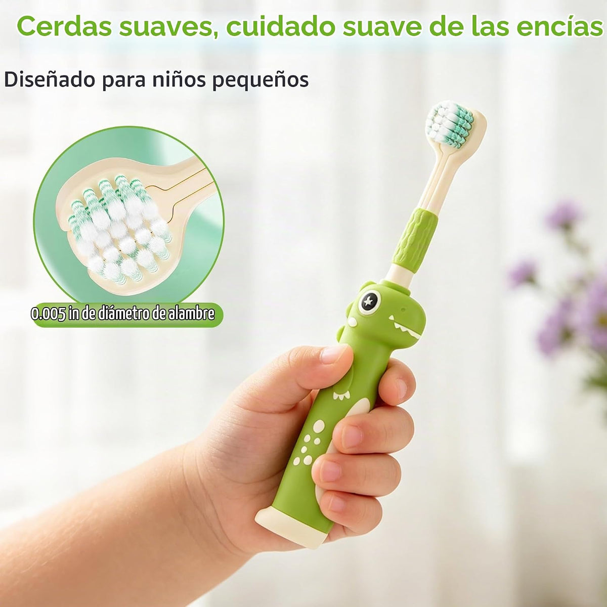 PANIMOSI Cepillo de dientes suave para niños pequeños, cepillos de...