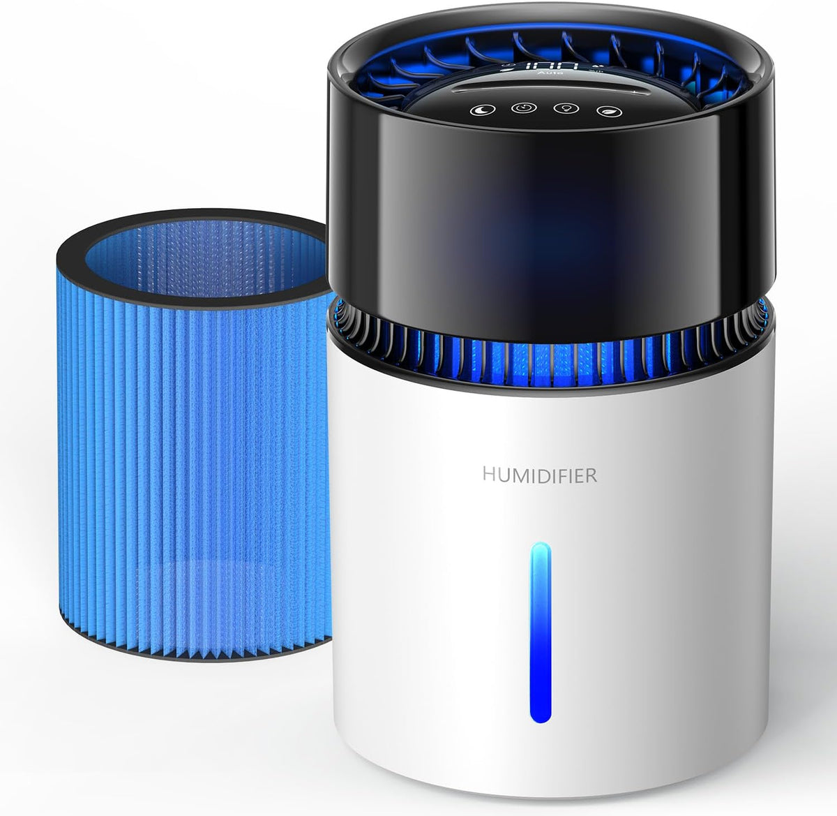 Humidificador evaporativo de 3L para dormitorio, humidificador de l...