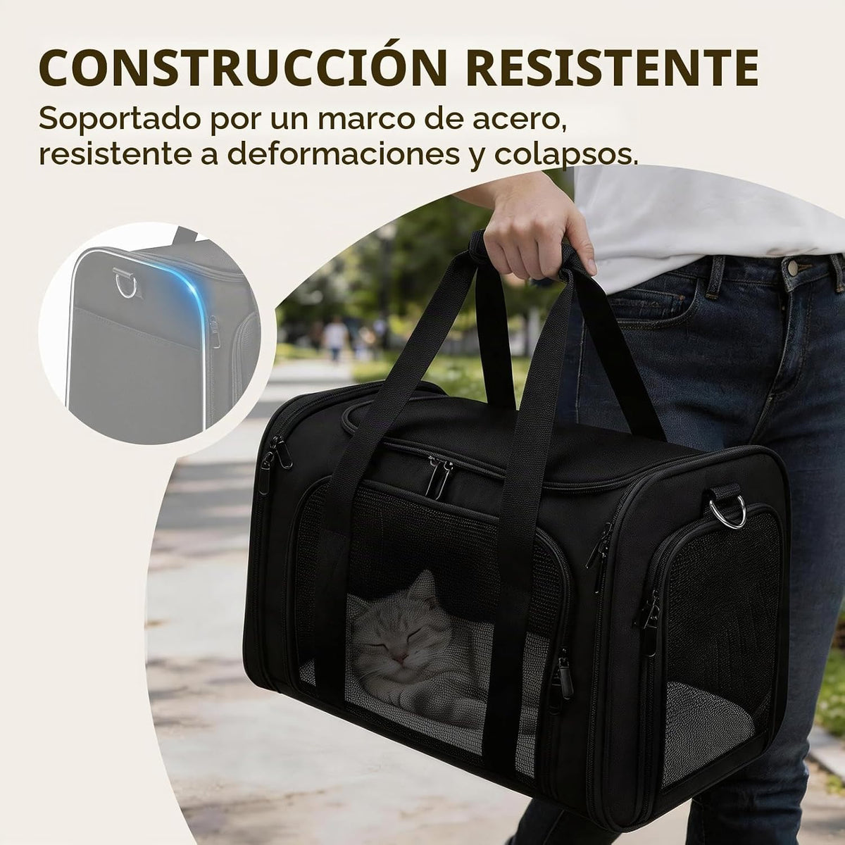 Zedkeys Transportador de gatos suave, transportador para perros peq...
