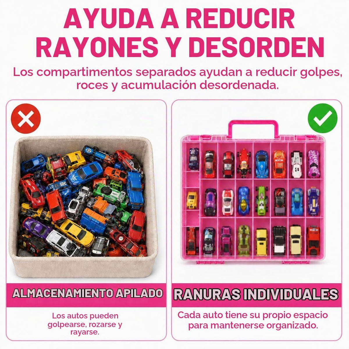 Estuche organizador de almacenamiento de juguetes compatible con au...