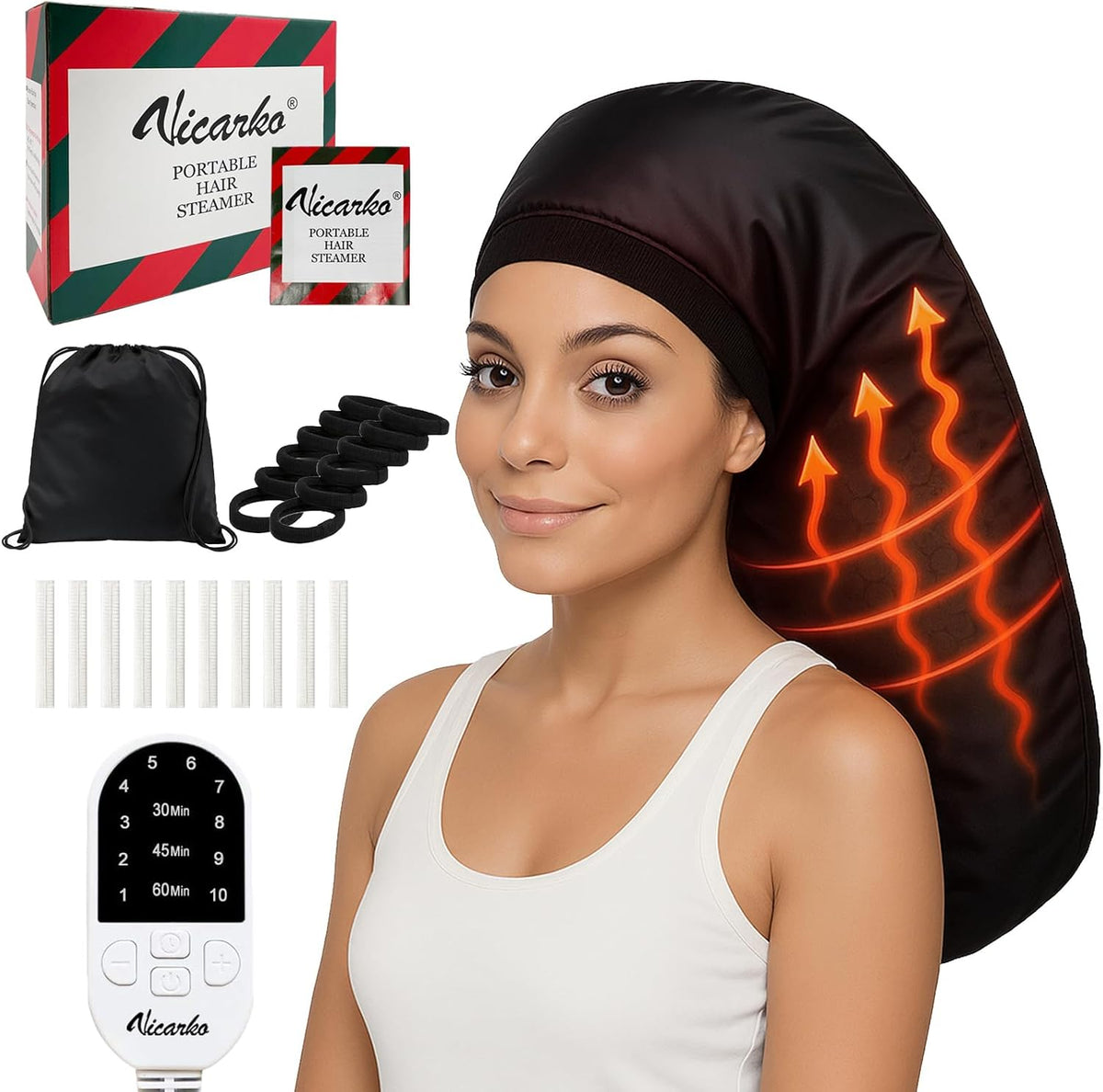 VICARKO Gorro vaporizador para el cabello profundo y uso doméstico...