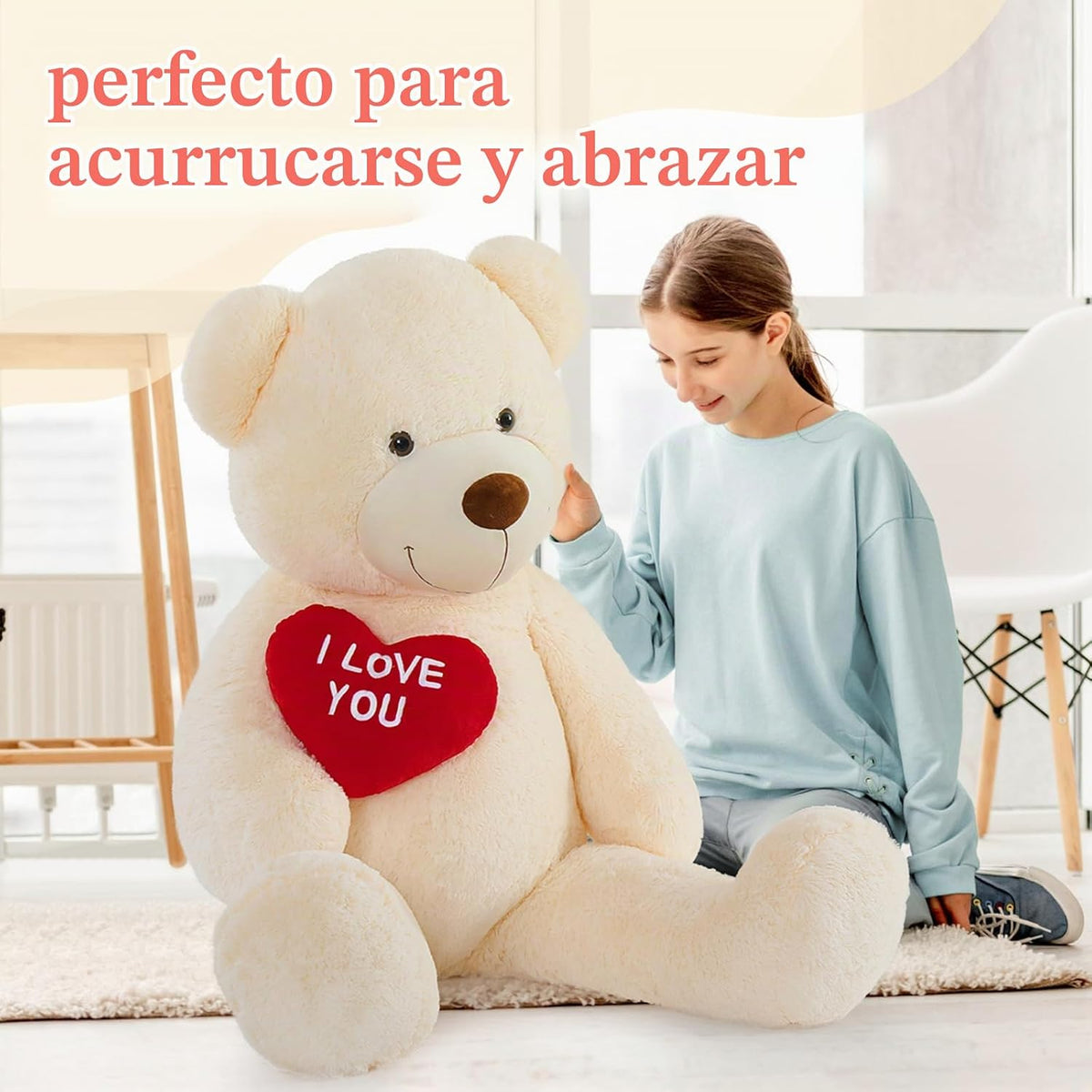 BENINY Oso de Peluche Gigante de 132 cm - Gran Animal de Peluche co...