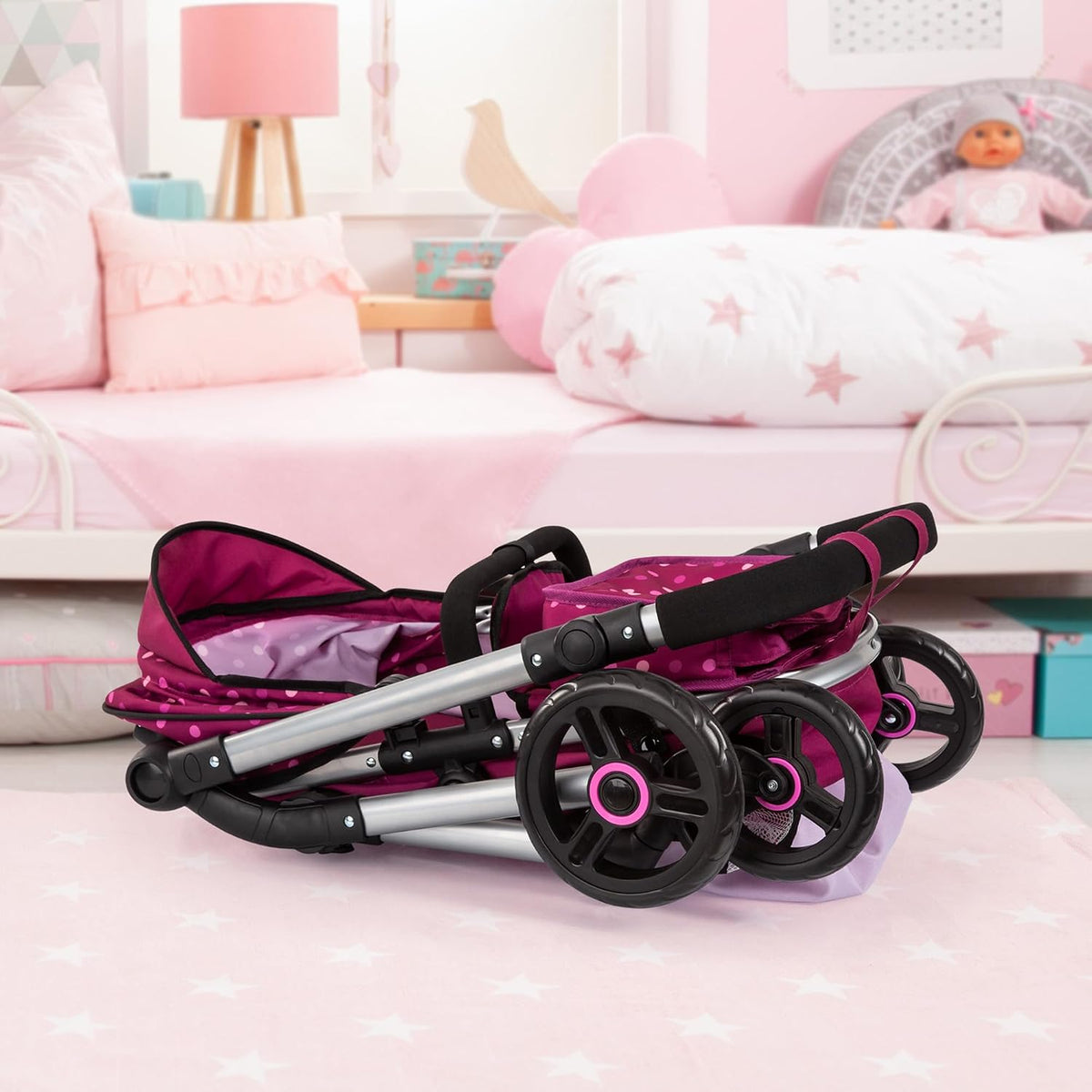 Bayer Design City - Cochecito de muñeca 2 en 1, color rosa oscuro |...