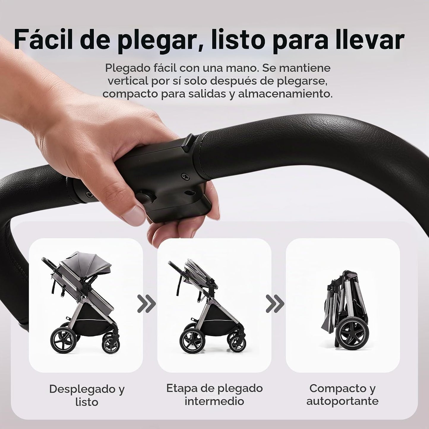Cochecito de bebé convertible 2 en 1, recién nacido a niño pequeño...