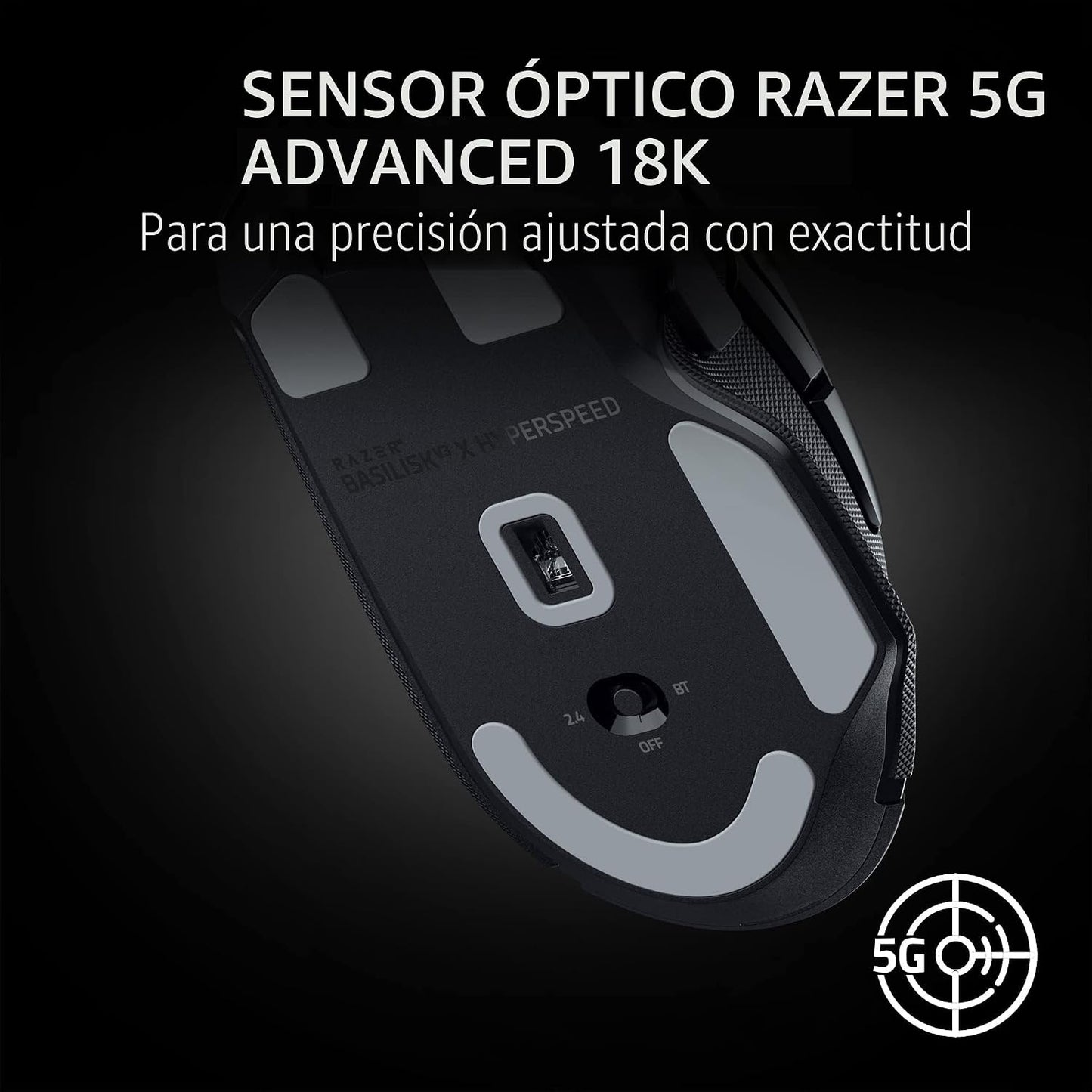 Razer Basilisk V3 X HyperSpeed - Ratón inalámbrico personalizable p...