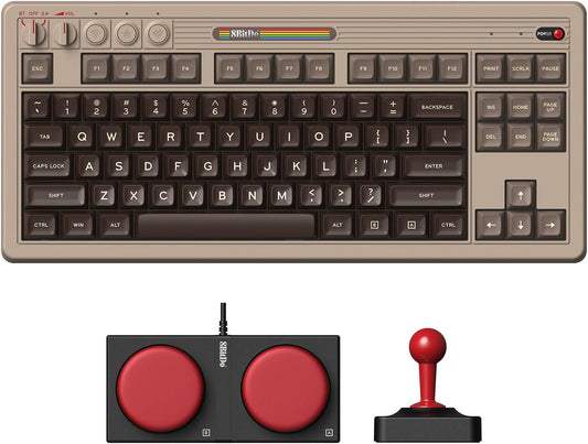 Teclado mecánico retro 8BitDo, teclado para juegos Bluetooth\/2.4G\...