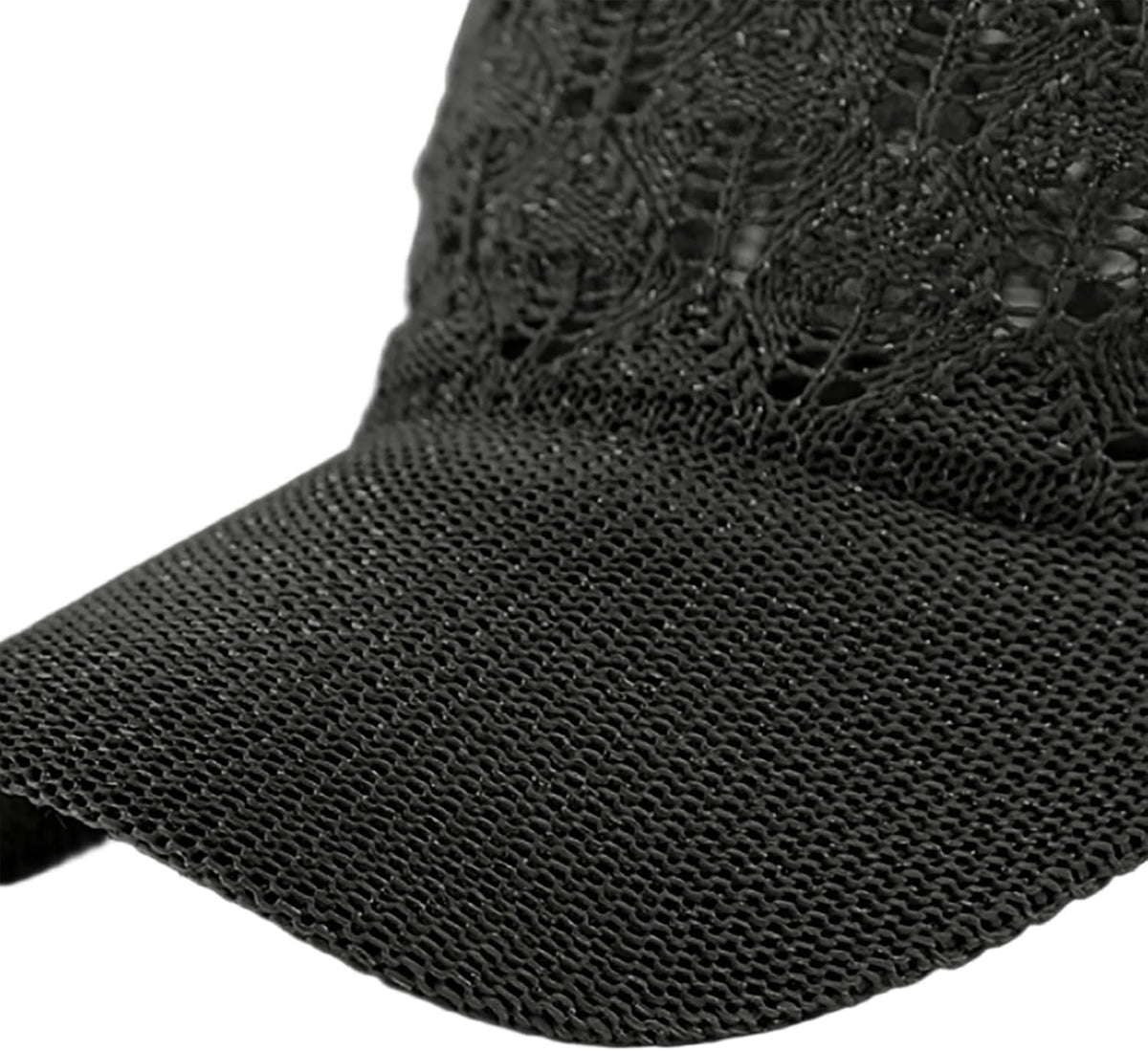 FASHIXD Gorra de béisbol de malla tejida para mujer, gorra de camio...